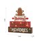 Set of 2 12"H Lighted Wooden Christmas Gingerbread Man Block Table Decor